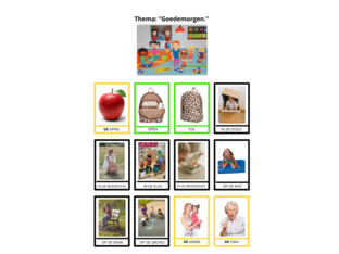 Woordenschat Matti, thema: "Goedemorgen 2" by 