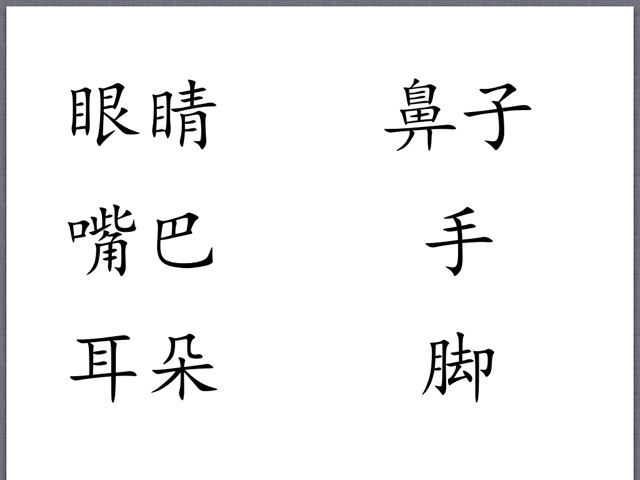 Year 1 Body Parts by Bradbury Pu