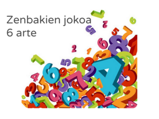 Zenbakien jokoa 6 arte by Maialen Erviti