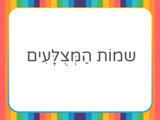 שְׁמוֹת הַמְּצֻלָּעִים by אנה שצ'רקין