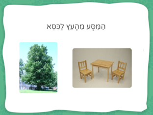 המסע מהעץ לכסא by Shoshana Knapel