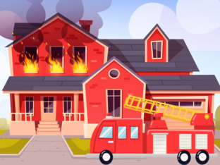 Допоможіть пожежникам загасити пожежу by Yulia Ivanova