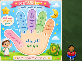 بازل ترتيب ايات سورة الكافرون by shimaa