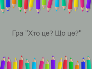 Гра "Хто це? Що це?" by 