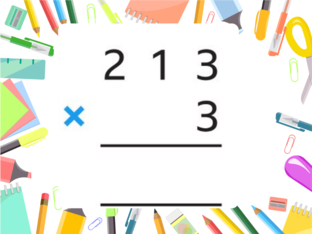 الضرب العمودي في عدد من منزلة واحدة by Eman Hindawi