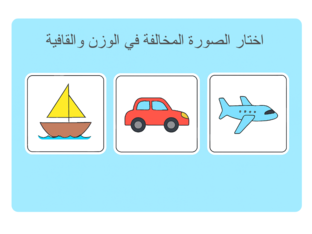 اختار الصورة المخالفة في الوزن والقافية  by Noora Alawnah
