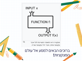 מסע אל עולם הפונקציות by גילה