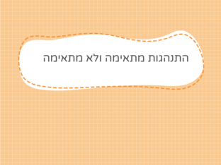 התנהגות מתאימה ולא מתאימה by אפרת ואקרט כהן