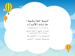 خانات الأعداد by نوره علي