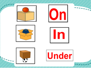 اللغة الانجليزية on- in - under by حنان المومني