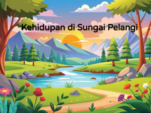 belajar membaca dengan teman-teman di Sungai Pelangi by dina