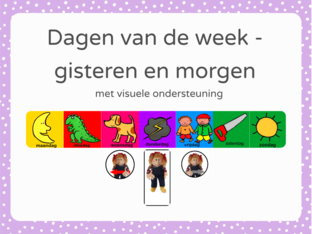 dagen van de week - gisteren en morgen - visuele ondersteuning by Unit Luchtballon  K2