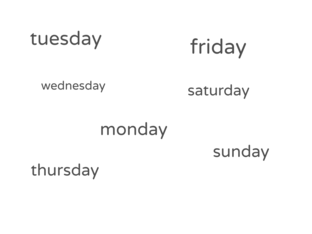 los días de la semana by parina duggal