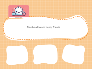marshmallow and puppy friends by 