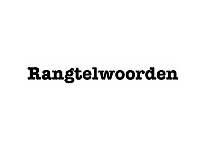 rangtelwoorden by Ine Schoenaers