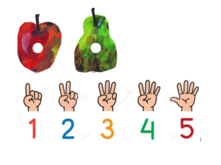 tellen tot 5 met rupsje nooit genoeg by Baddou Zineb